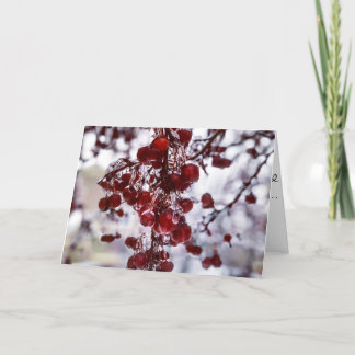 Cartão De Festividades Iced Cherries Christmas Card