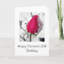 Cartão De Festividades Iced Rose Birthday Christmas