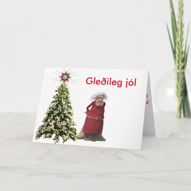 Cartão De Festividades Icelandic Christmas Card (Frente)