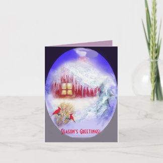 Cartão De Festividades Icicles and Snow Christmas note card