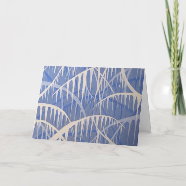 Cartão De Festividades Icicles note card- painting by Madsahara (Frente)