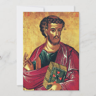 Cartão De Festividades ícone ortodoxo de São Lucas Evangelista
