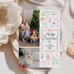 Cartão De Festividades Ícones Whimsical Drake Feliz Natal 2 Foto<br><div class="desc">Compartilhe seus desejos mais calorosos com este cartão personalizado de férias de 2 fotos. Apresentando uma cena de inverno aconchegante com emblema e verde, é a maneira perfeita de mostrar suas memórias familiares favoritas. **Notas: Imagem Superior - Foto Vertical preferida & para Imagem Inferior - Foto Horizontal Preferencial (Use a...</div>