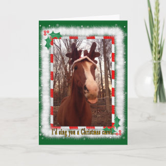 Cartão De Festividades "I'd sing you a Christmas Carol" Card