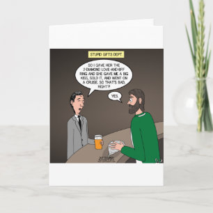 Cartão De Festividades Ideias estúpidas do presente da jóia