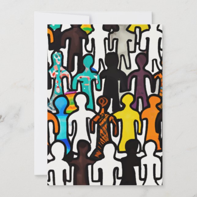 Cartão De Festividades Igualdade Racial (Frente)