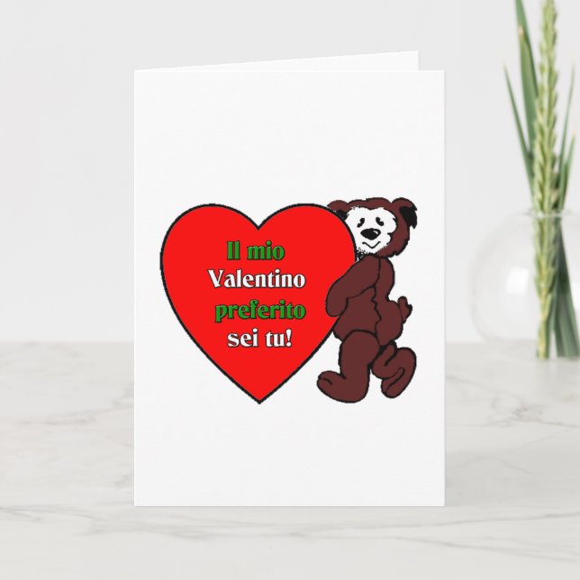 Cartão De Festividades Il Mio Valentino Perferito Sei Tu (Frente)