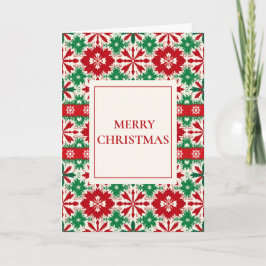 Cartão De Festividades Ilha Escandinava Feliz Natal (Em Branco)