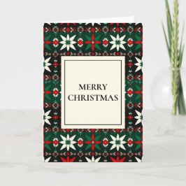 Cartão De Festividades Ilha Escandinava Feliz Natal (Em Branco)