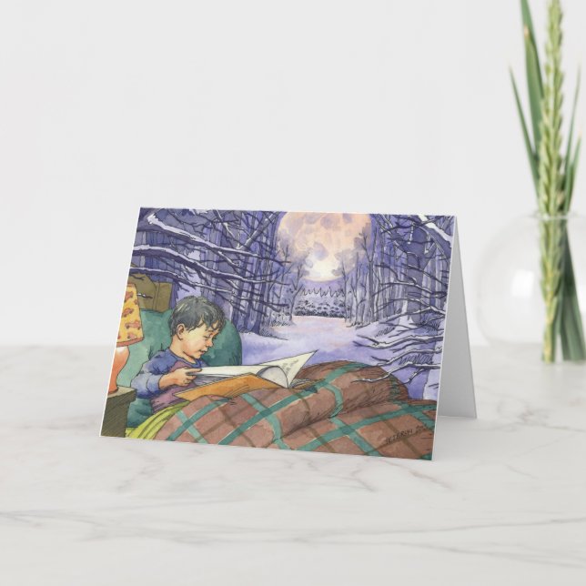 Cartão De Festividades "Illuminate the Night" Christmas Card (Frente)