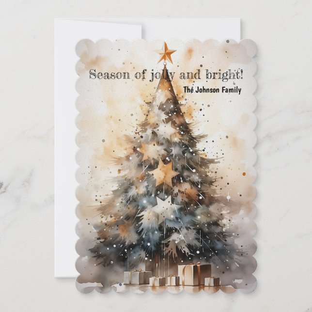 Cartão De Festividades Iluminando o Espírito de Férias (Frente)