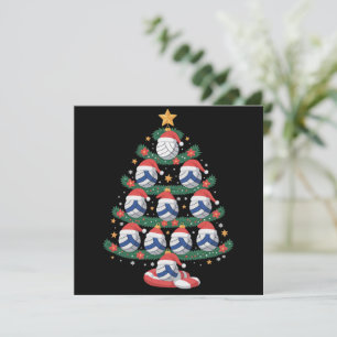 Cartão De Festividades Iluminar Árvore de Natal Volei Jogador de Esportes