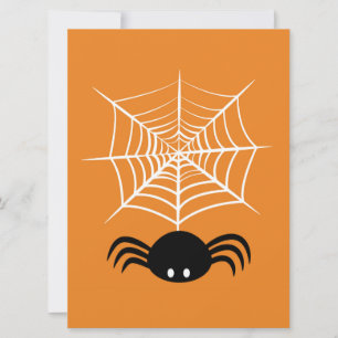 Cartão De Festividades Ilustração Assustadora de Aranha de Halloween