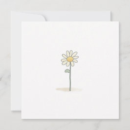 Cartão De Festividades Ilustração Daisy Delicada - Flor Simples