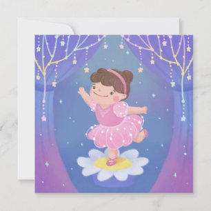 Cartão De Festividades Ilustração de Fantasia do Sonho da Bailarina