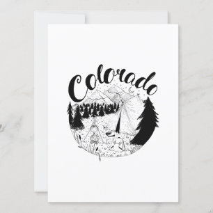 Cartão De Festividades Ilustração de Tinta no Exterior do Colorado Camp