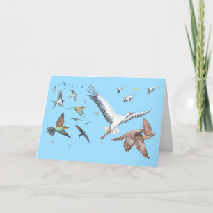 Cartão De Festividades Ilustração de Viagem de Aves Migratórias