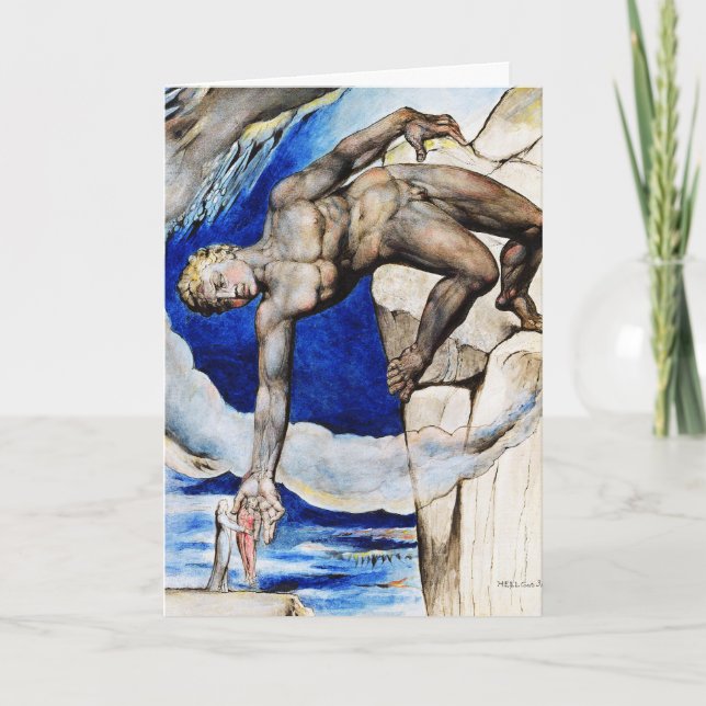 Cartão De Festividades Ilustração de William Blake: A comédia divina de (Frente)