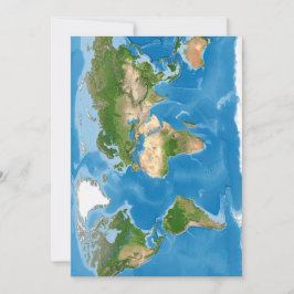 Cartão De Festividades Ilustração do Mapa Mundial Topográfico da Terra