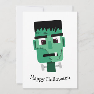 Cartão De Festividades Ilustração do Monstro de Frankenstein