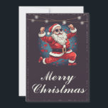 Cartão De Festividades Ilustração legal de Papai Noel dançante<br><div class="desc">santa claus colorida dançarina,  sorriso musical dançarina funky,  dança engraçada ano legal,  alegre chapéu vermelho de xmas,  festa alegre natal inverno,  diversão feriado bonito,  ilustração de desenho animado santa claus</div>