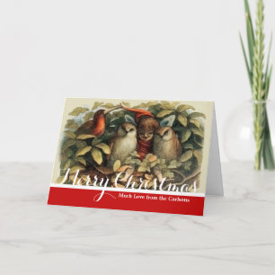 Cartão De Festividades Ilustração rica em recursos naturais do Owls e d