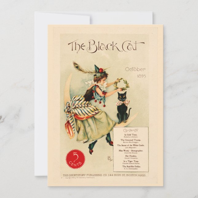 Cartão De Festividades Ilustração vintage de Halloween engraçada (Frente)