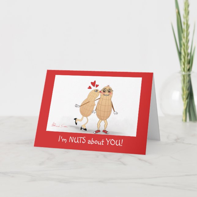 Cartão De Festividades I'm Nuts about You - Valentine's Day Greeting Card (Frente)