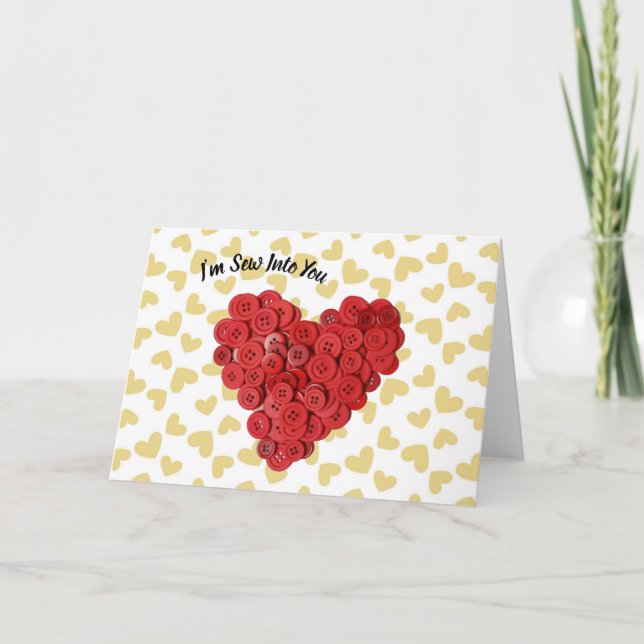 Cartão De Festividades I'm Sew Into You Valentine's Card (Frente)