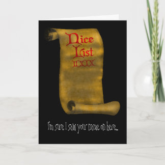 Cartão De Festividades I'm sure I saw your name on here...