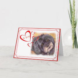 CARTÃO DE FESTIVIDADES I'M YOURS VALENTINE CUTIE BLACK COCK-A-POO MIX