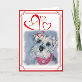 CARTÃO DE FESTIVIDADES I'M YOURS VALENTINE SILVER SWEET SCHNAUZER