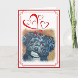 CARTÃO DE FESTIVIDADES I'M YOURS VALENTINE SWEET BLACK HAVANESE