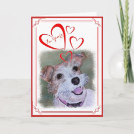 CARTÃO DE FESTIVIDADES I'M YOURS VALENTINE SWEET JACK RUSSELL