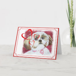 CARTÃO DE FESTIVIDADES I'M YOURS VALENTINE TOY SHIH TZU MIX