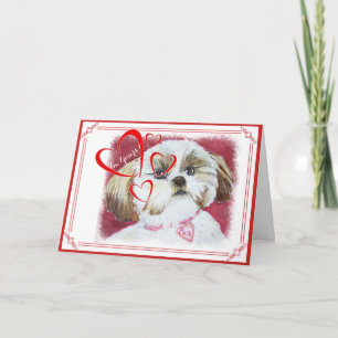 CARTÃO DE FESTIVIDADES I'M YOURS VALENTINE TOY SHIH TZU MIX