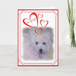 CARTÃO DE FESTIVIDADES I'M YOURS VALENTINE WHITE WEST HIGHLAND TERRIER