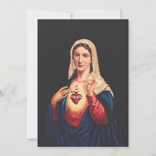 Cartão De Festividades Imaculado Coração de Maria
