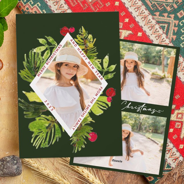 Cartão De Festividades Imagem Botânica Elegante Greenery (Criador carregado)