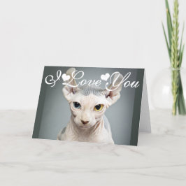 Cartão De Festividades Imagem da foto do gato da esfinge do duende eu te