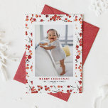 Cartão De Festividades Imagem de Natal de Watercolor Red Winterberry<br><div class="desc">Feliz Natal! Compartilhe cartões de natal quentes com sua família e amigos usando este cartão de Natal personalizável. Apresenta um padrão botânico de cor d'água de winterberry vermelha. Você pode personalizar este cartão vermelho de Natal adicionando seus detalhes. Este cartão fotográfico de Natal está disponível numa variedade de estoques de...</div>