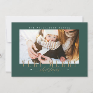 Cartão De Festividades Imagem Dourada de Natal Elegante