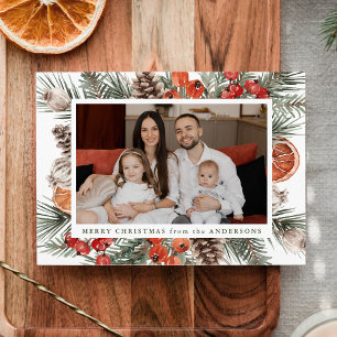 Cartão De Festividades Imagem Elegante De Citros Botânicos