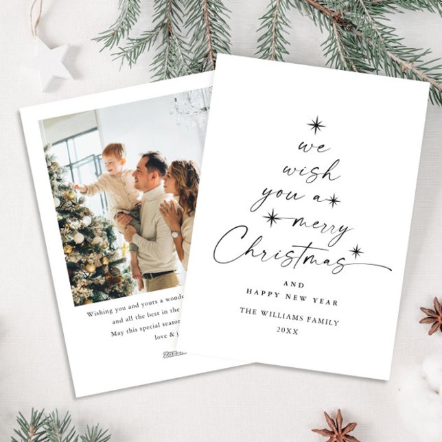 Cartão De Festividades Imagem Mínima de Natal Elegante (Criador carregado)