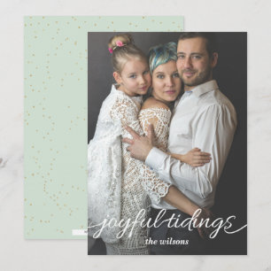 Cartão De Festividades Imagem Personalizada do Script de Tidings Joyful D