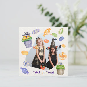 Cartão De Festividades Imagens Personalizadas de Halloween - Truque ou Do