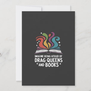 Cartão De Festividades Imaginem ter medo de rainhas e livros LGBT