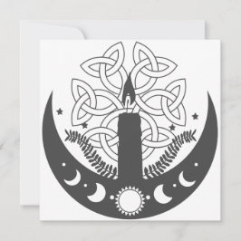 Cartão De Festividades Imbolc Candlemas Sun Crescent Moon Celta