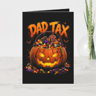 Cartão De Festividades Imposto de Pai Engraçado de Halloween Abóbora
