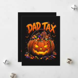 Cartão De Festividades Imposto de Pai Engraçado de Halloween Abóbora